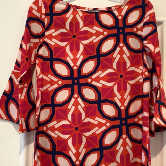 Buckhead Bettie’s Dress Size Small Multicolored Floral 3/4 Sleeves - Picture 2 of 11